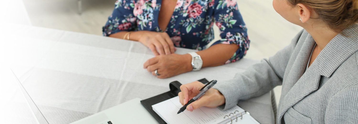 real-estate agent with senior